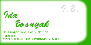 ida bosnyak business card